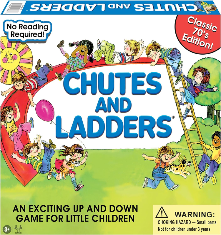 Classic Chutes and Ladders with 1970'S Artwork by Winning Moves Games USA for Ch