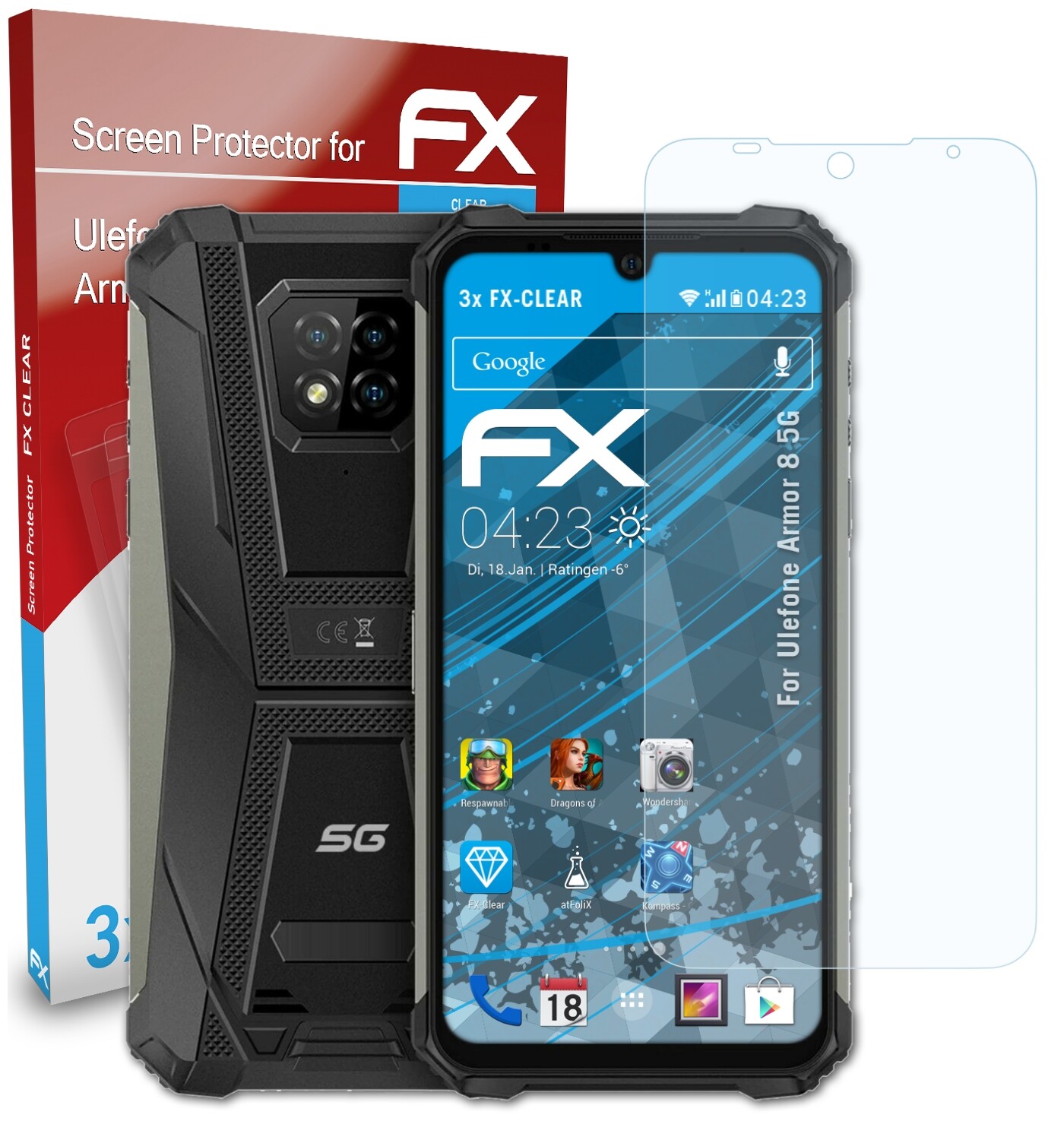 Protecteur écran Verre Hybride 9H Pour Ulefone Armor 12 5G Lens - Anti-choc, Anti-rayures