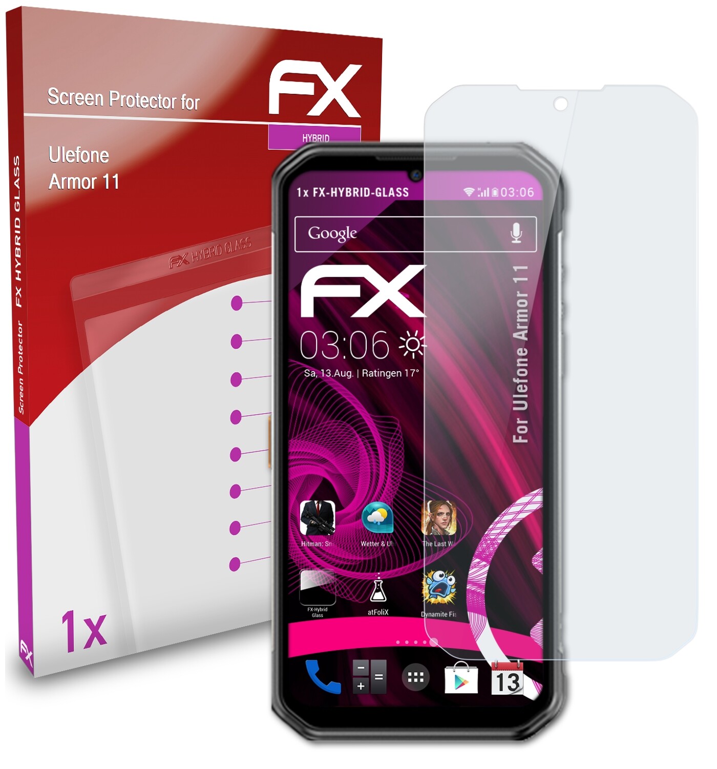 Protection écran AtFoliX Pour Ulefone Power Armor 13 - Lot De 3, Mat, Anti-choc
