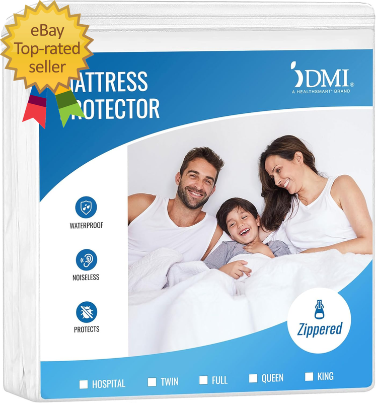 Waterproof Mattress Protector and Mattress Cover, Encased Zippered Fit, Full