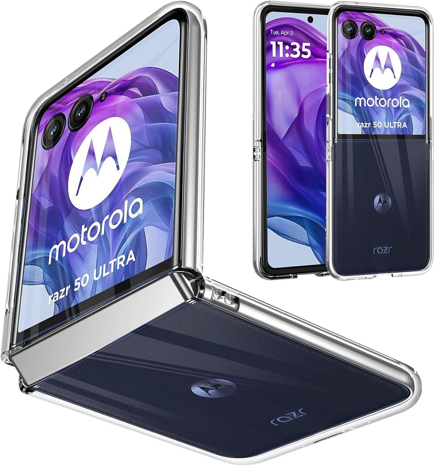 For Motorola Razr 50 Ultra Case Clear Hard Phone Cover PC
