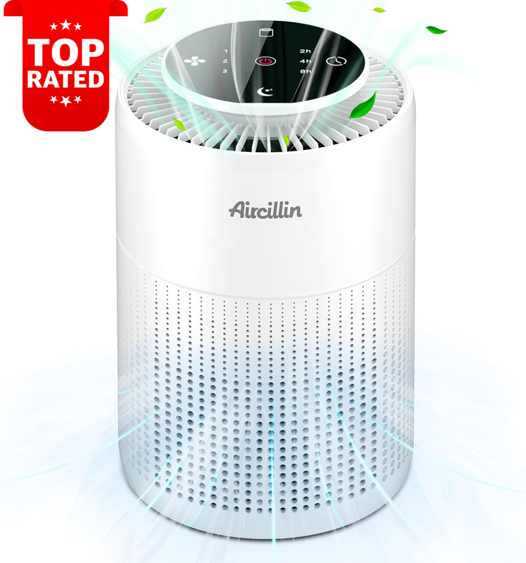 Air Purifier HEPA Filter Bedroom Home Large Room Pet Hair Smoke Pollen 99.99%