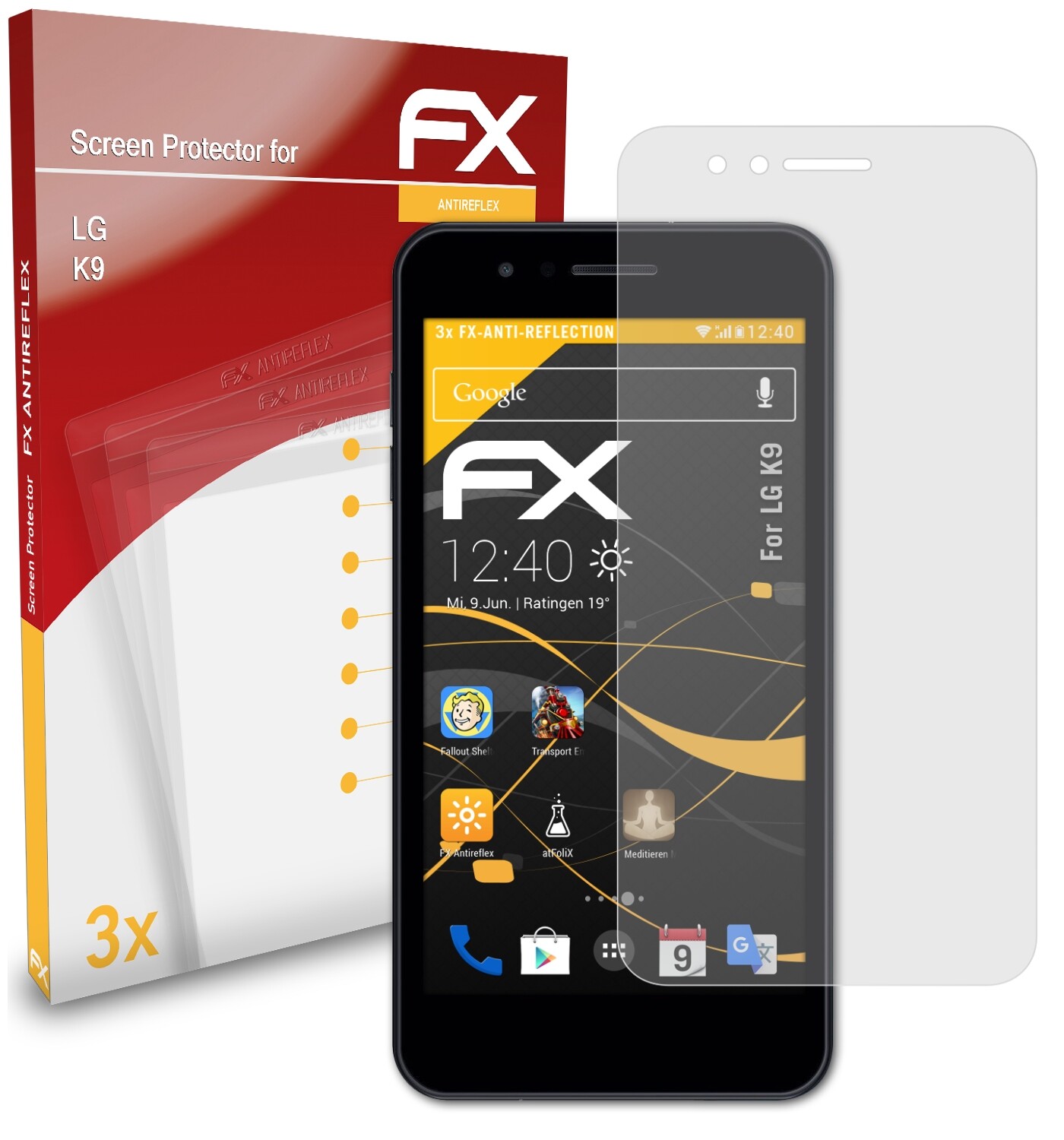 Protecteurs D'écran AtFoliX Pour LG K52 - 3 Films FX-ActiFleX, Anti-chocs, Neufs, Made In Germany