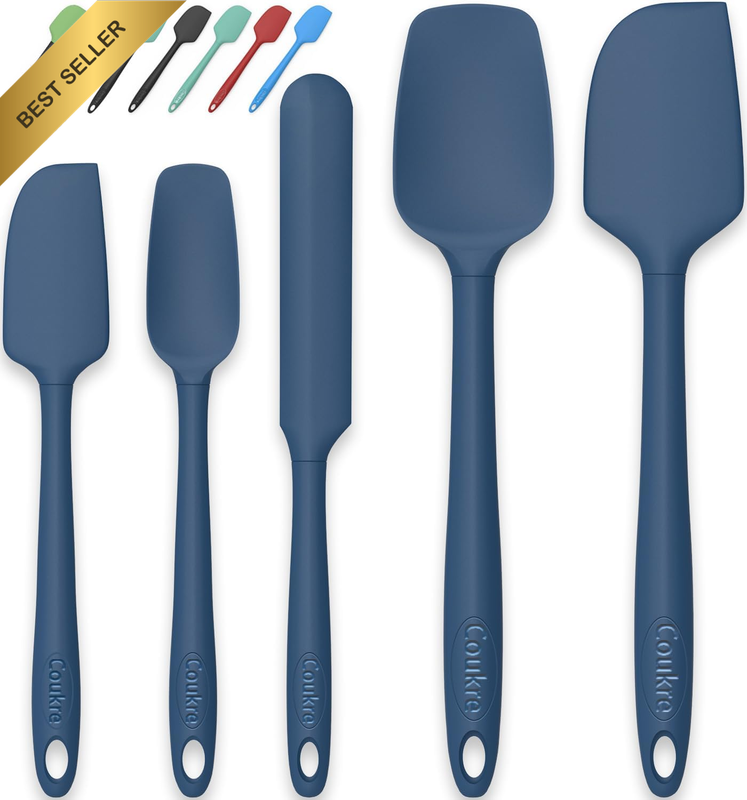 Silicone Spatula Set of 5,High Temperature Resistant, Food Grade Silicone, Dishw