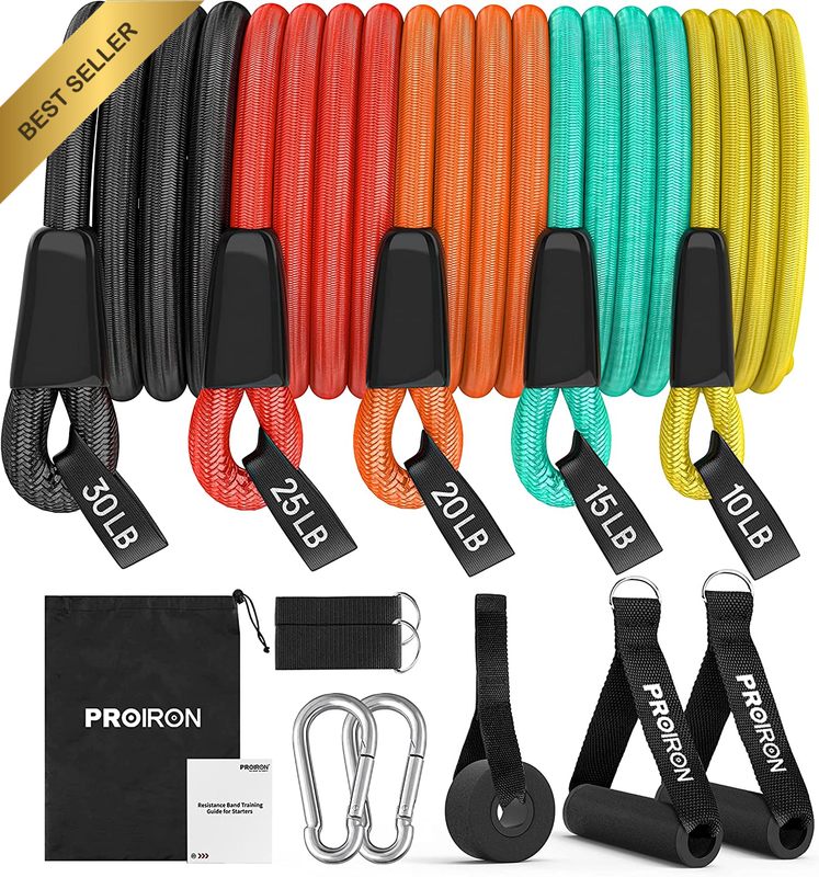 Resistance Bands Set 14 Pieces Anti-Snap Resistance Band Exercise with Handles,