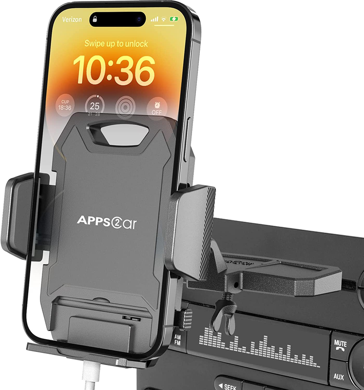 Sturdy CD Slot Phone Mount with One Hand Operation Design, Hands-Free Car Phone