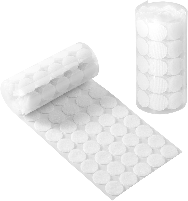 Hook and Loop Sticky Dots, 250 Pair Sets, 20Mm round Self Adhesive Coins Tape, f