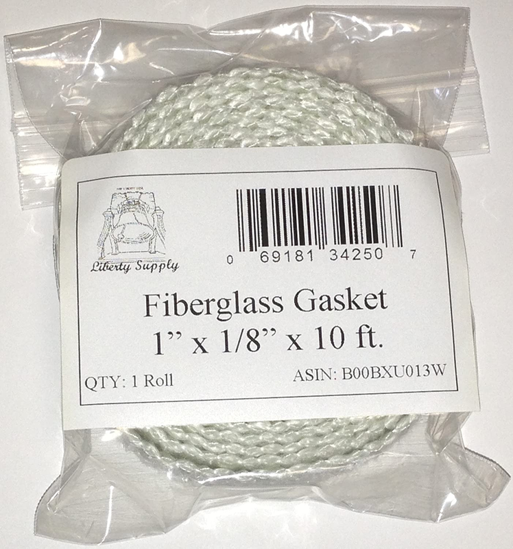 Flat Gasket Braided Fiberglass Rope 1/8" Thick X 1" Wide X 10' Roll. Wood Stove