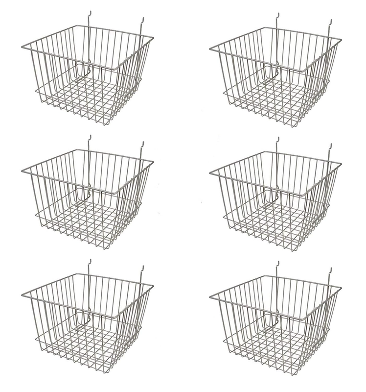 Only Hangers Deep Wire Storage Baskets for Gridwall, Slatwal