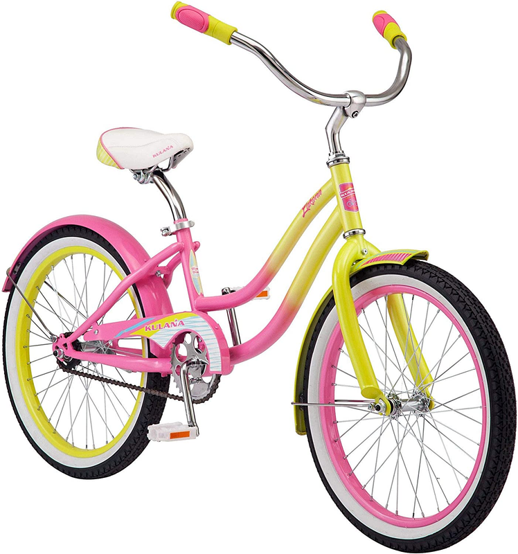 Kulana Lakona Shore Youth Beach Cruiser Bike, 20-Inch Wheels, Single Speed, Pink