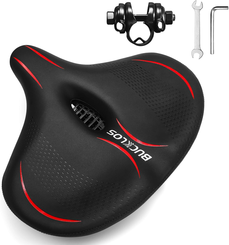Wide Bike Seat for Men Women Ebike Seats Comfort Extra Large Comfortable Bicycle
