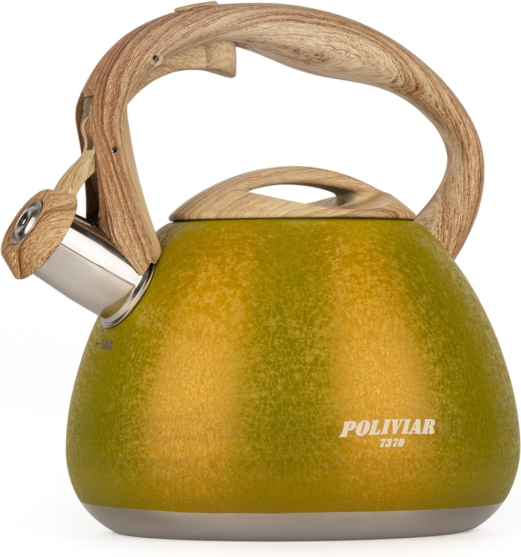 Tea Kettle, 2.7 Quart Stovetop Tea Kettle, Audible Whistling