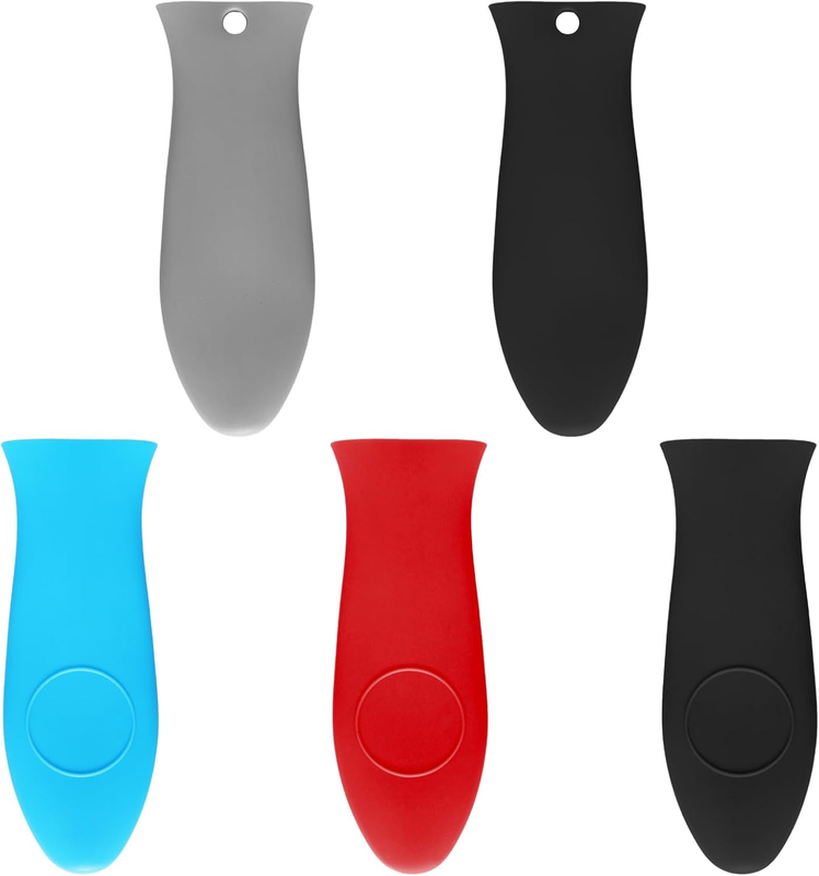 5 Pcs Silicone Hot Handle Holder Cast Iron Handle Cover Fits Cast Iron Skillets 