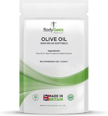 Bodygenix Virgin Olive Oil Capsules - 1000Mg Omega 3,6 Antioxidant Formula Heart