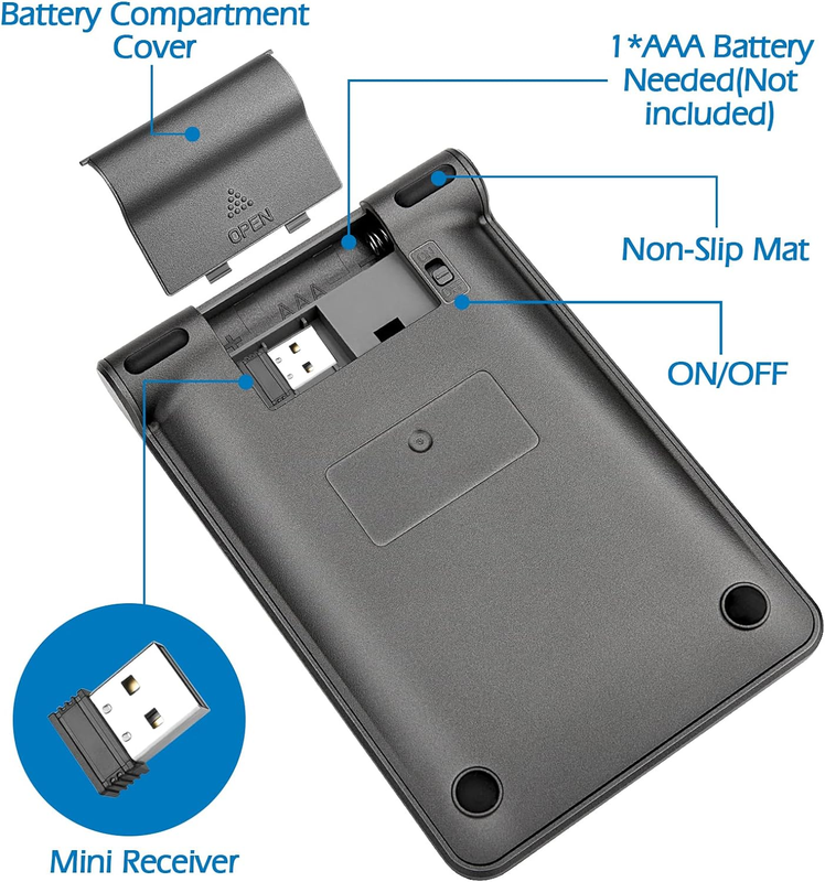Foloda Number Pads, Wireless 22 Keys Numeric Keypad External Data Entry 2.4G Num
