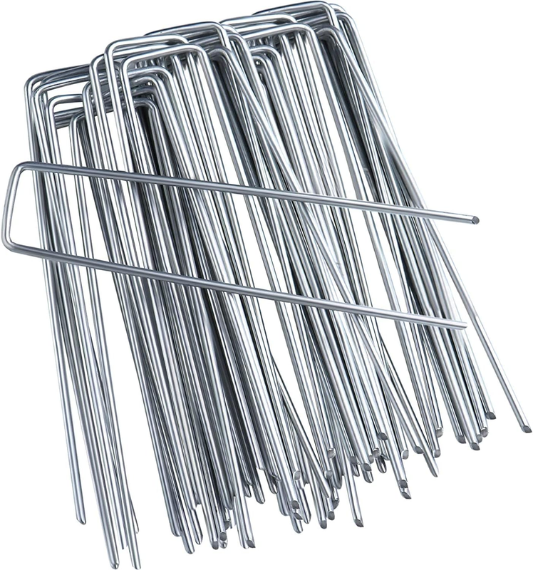 50 Pcs Garden Landscape Staples, Garden Pegs Stakes Securing Lawn Ground Anchor