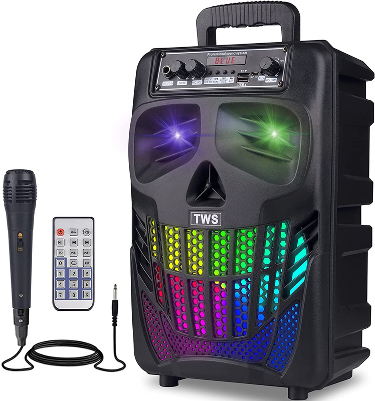 Altavoz De Karaoke Portatil Altavoz Subgraves Bluetooth Fiesta Microfono Speaker