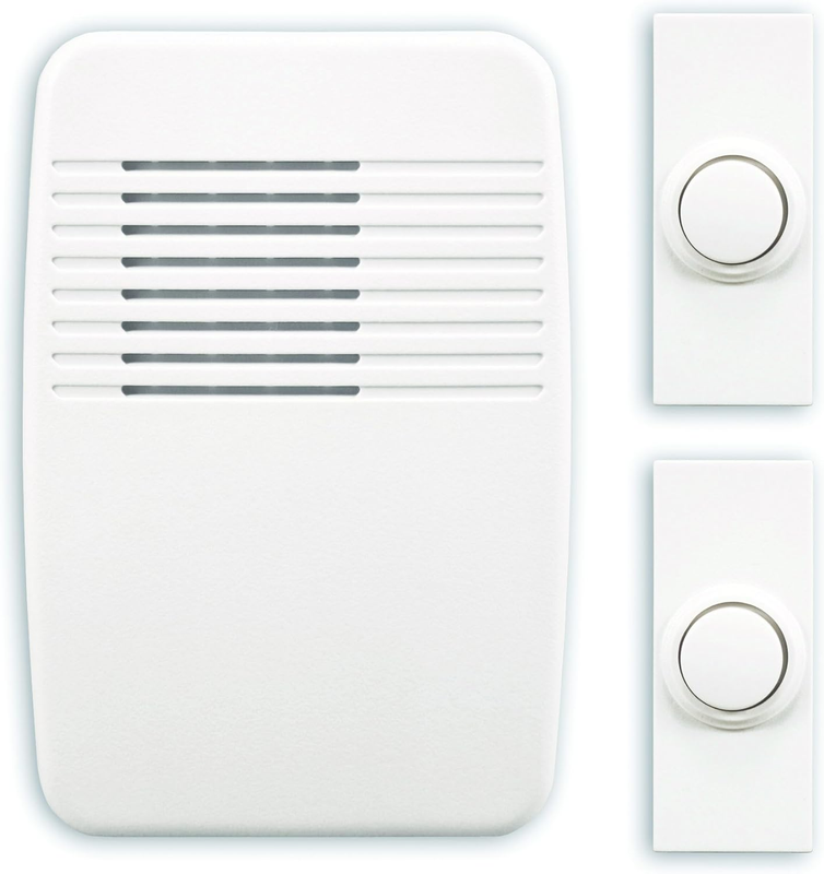 SL-6167-C Heathco Sl-7367-02 Plug-In Wireless Doorbell Kit, 3 Tones, Plastic, 5-