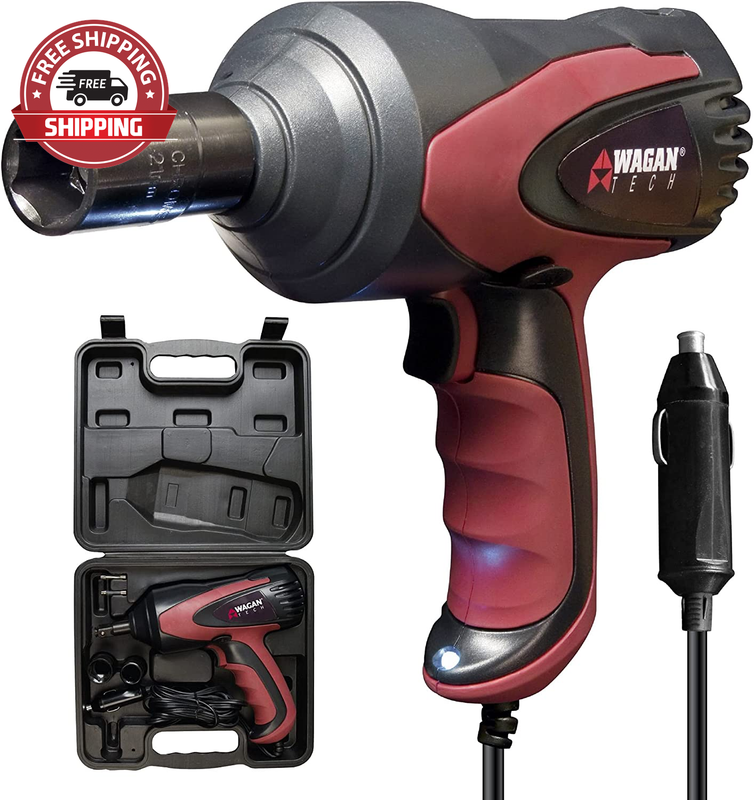 Wagan EL2257 12V DC Mighty Impact Wrench, 1/2 Inch 12 Volt Electric Impact Wrenc