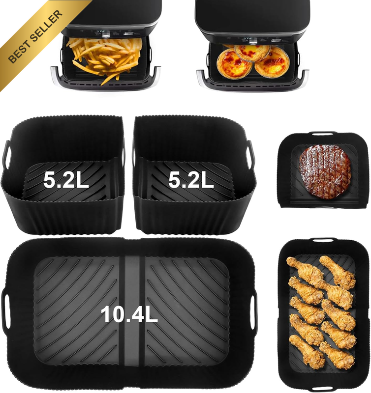 Silicone Air Fryer Liners for Ninja Af500Anz,For Ninja XXXL Flexi Drawer Liners,