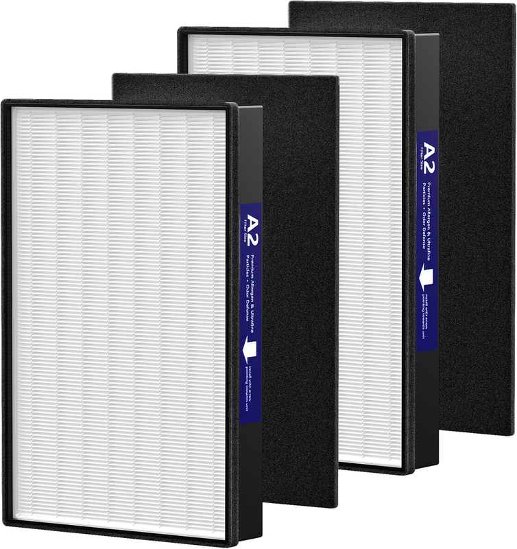 2 Pack A2 HEPA Replacement Filter Compatible with Filtrete Room A2 F2 Air Purifi