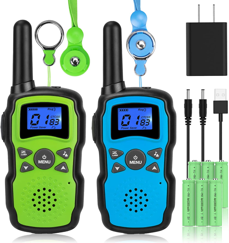 Rechargeable Walkie Talkies for Kids Long Range with USB Cha