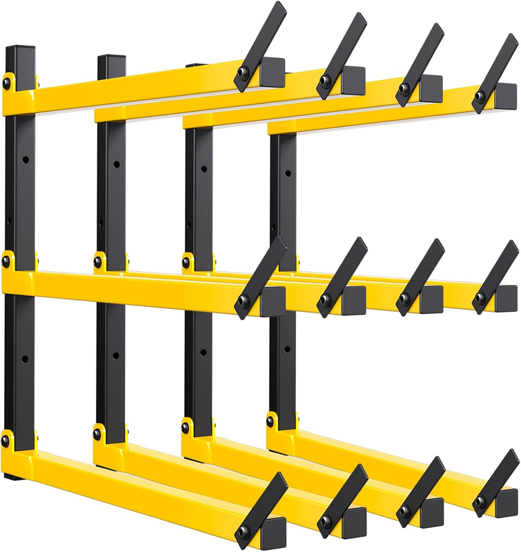 Lumber Storage Rack Folding Wood Storage Racks Wall-Mounted Metal Racks for Stor