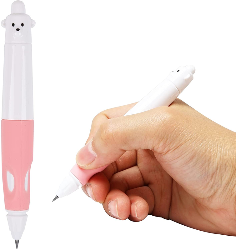 Kawaii Mechanical Pencil with Pencil Grip for Smooth and Dark Writing