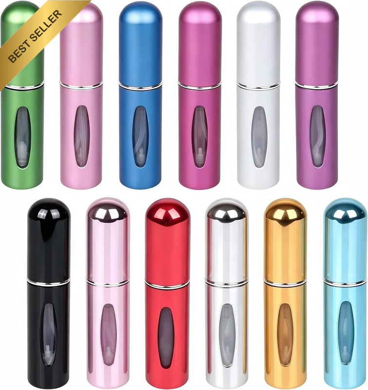 12 PCS Travel Refillable Perfume Atomizer Bottles, 5Ml Mini Portable Spray Bottl