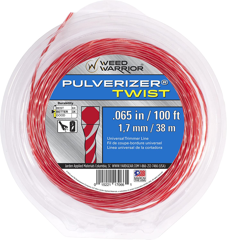 17066 .065 Diameter x 100' Bi-Component Twist Trimmer Line, Red Core/Silver Tips