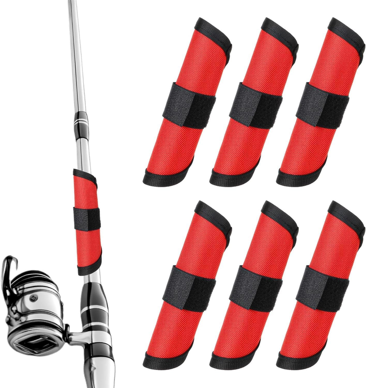 6-Pcs Fishing Lure & Rod Guard Sleeves – Reusable Hook Covers, Bait Protectors a