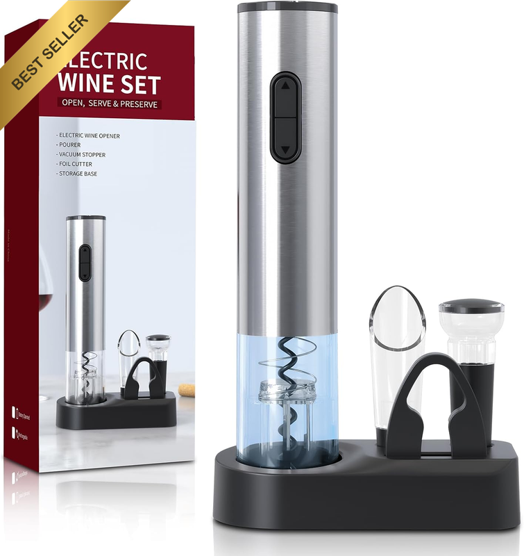 Wine Opener Electric Wine Opener 5-In-1 Electricwine Bottle Opener Battery Opera