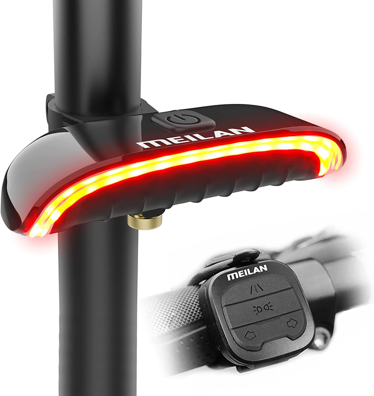 Smart Bike Tail Light with Turn Signals and Automatic Brake Light Wireless Remot