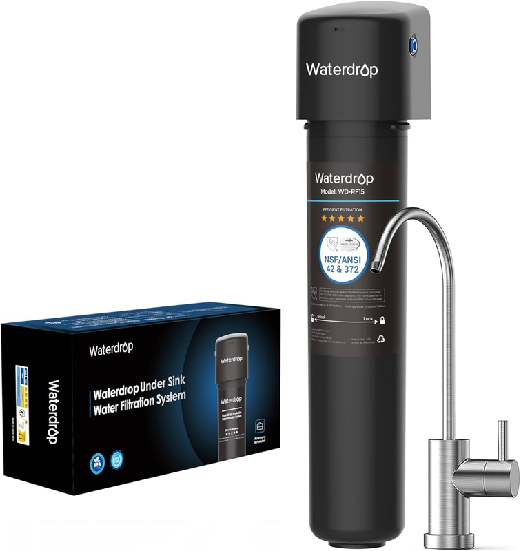 15UB Under Sink Water Filter System, Reduces Lead, Chlorine, Bad Taste & Odor, U