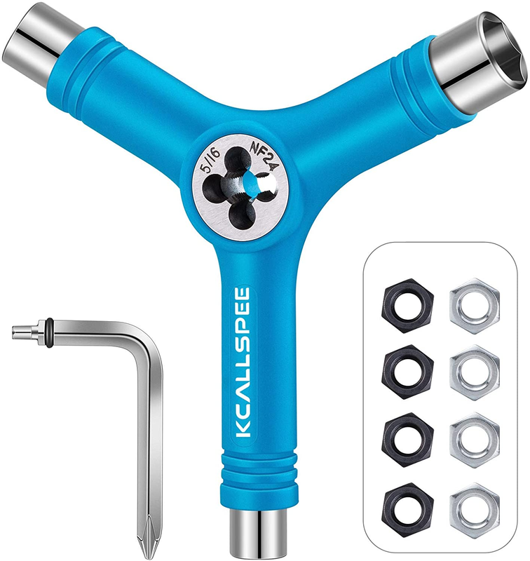 Skateboard Tool Y Skate Tool And Allen Key With Cross Screwdriver Head 8 PCS NEW