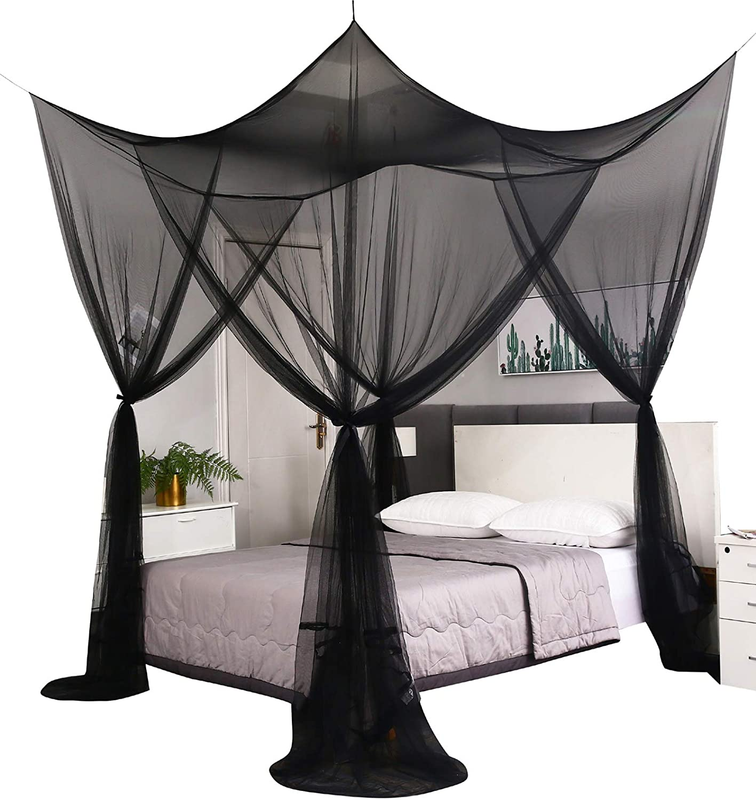 Bed Canopy,Canopy Bed Curtains Bed Drapes for Full Queen King Size Bed,Mosquito