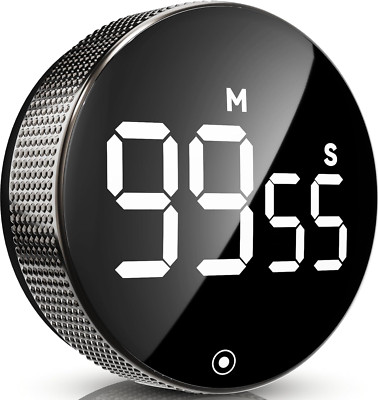 Digital Kitchen Timers, Magnetic Visual Timer Large LED Display Magnetic Countdo