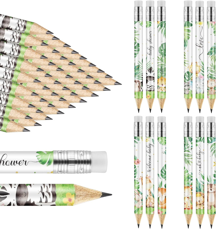Pencils With Erasers 4 Inch Baby Shower Pencils