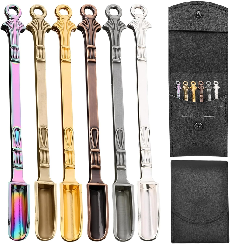 6-Pack Mini Spoons with Storage Pouch, Small Spoons for Medicine Spice, Multicol