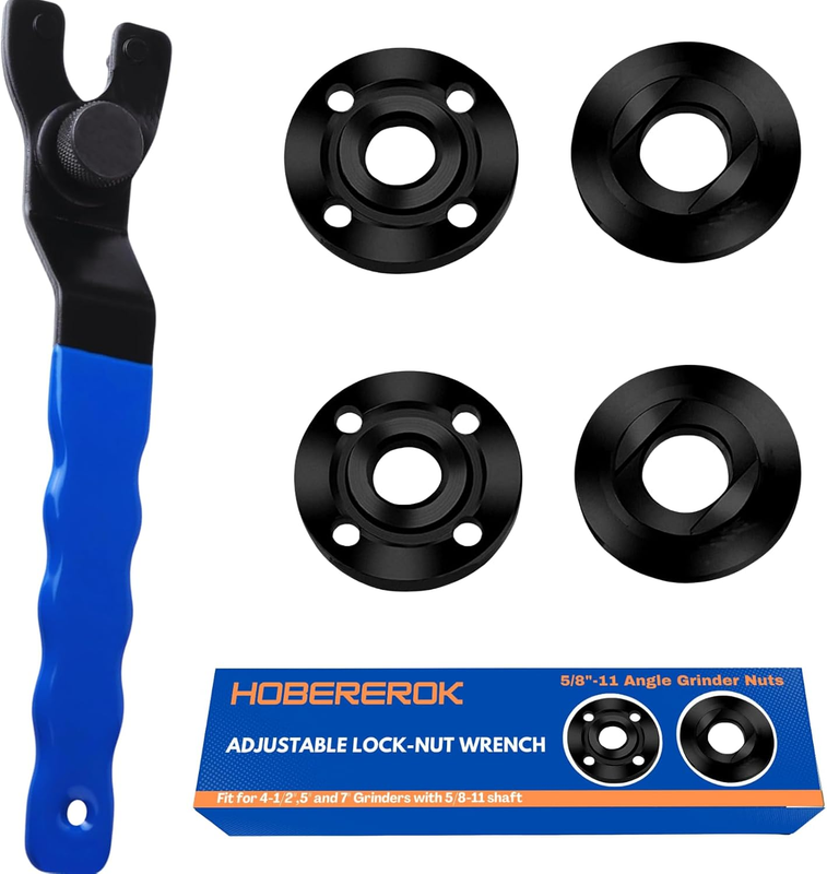 Angle Grinder Wrench Nut Kit 5PCS 5/8-11 Lock Nut for Dewalt Makita Bosch Ryobi