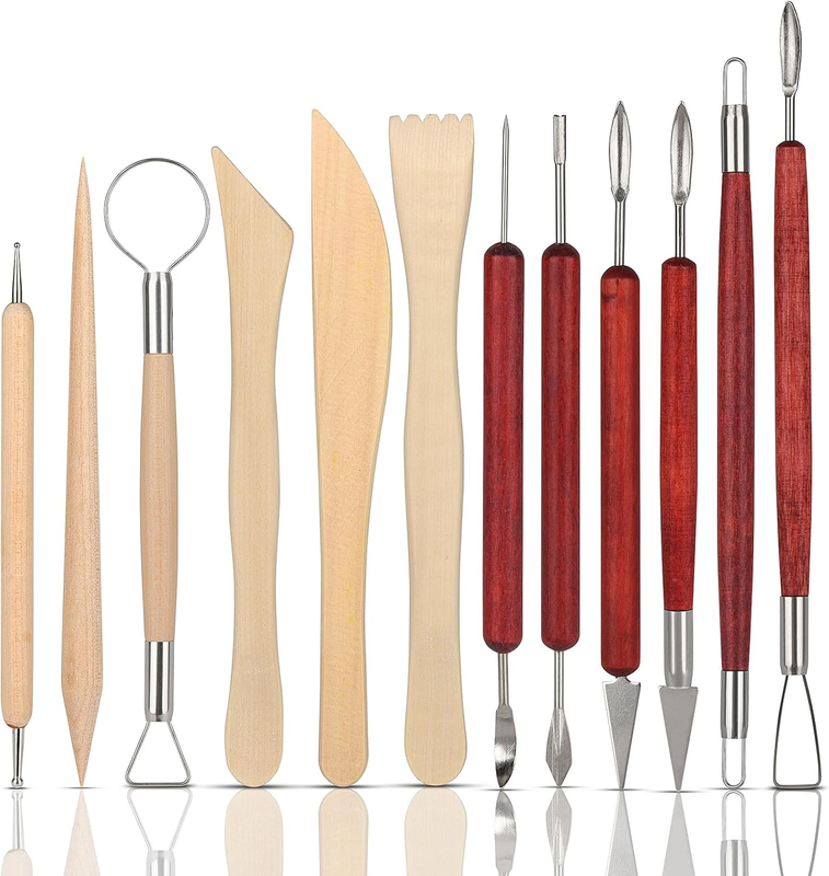 12 Pcs Clay Sculpting Tools, Pottery Sculpting Modeling Tools Air Dry Polymer Cl