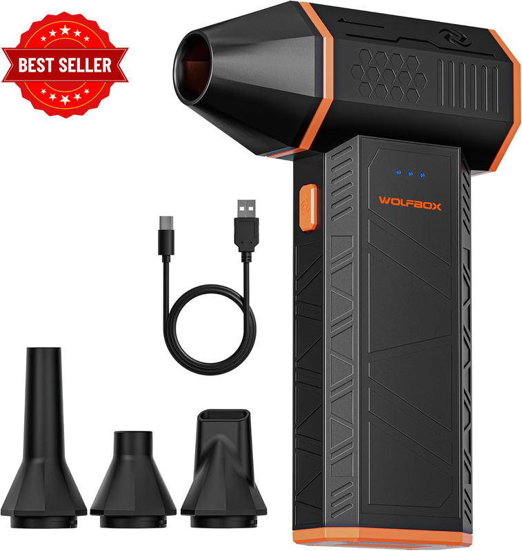 Megaflow 50 Electric Air Duster-110000Rpm Super Power Cordless Air Duster, 3-Gea