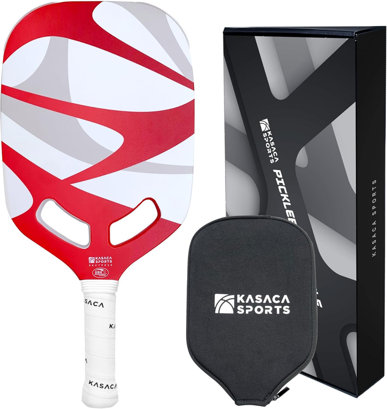 Premium Pickleball Paddle 3K + T700 Carbon Fiber, 16Mm Thickness, Air Open Throat, Enhanced Spin & Control, Edgeless Design, Durable & USAPA Approved
