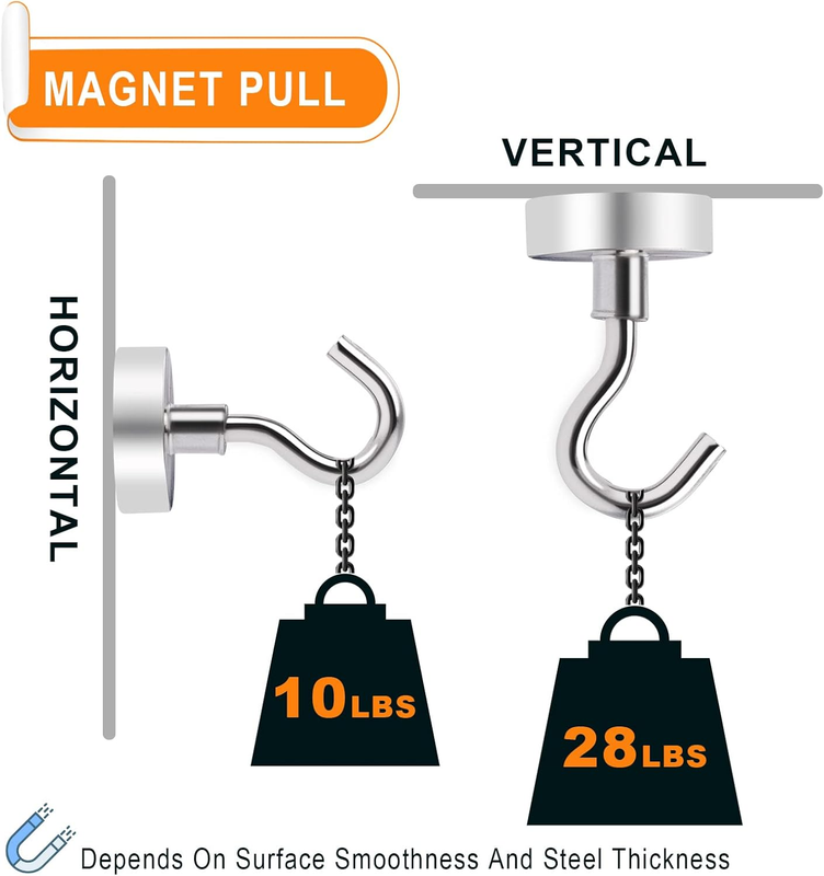 Magnetic Hooks 15Pack 28lbs+ Magnet Hook 2025 Cruise Cabin Ship Essentials Heavy