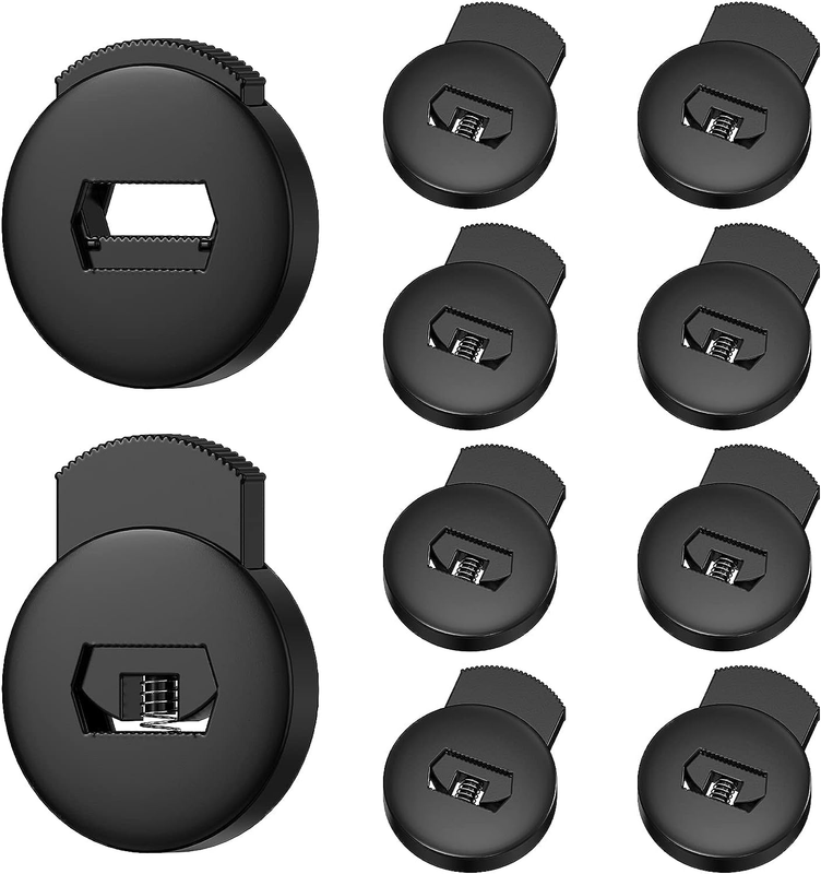 Glove Locks, 10 Pack Glove Lace Locks for Baseball Glove Plastic Flat round Sing