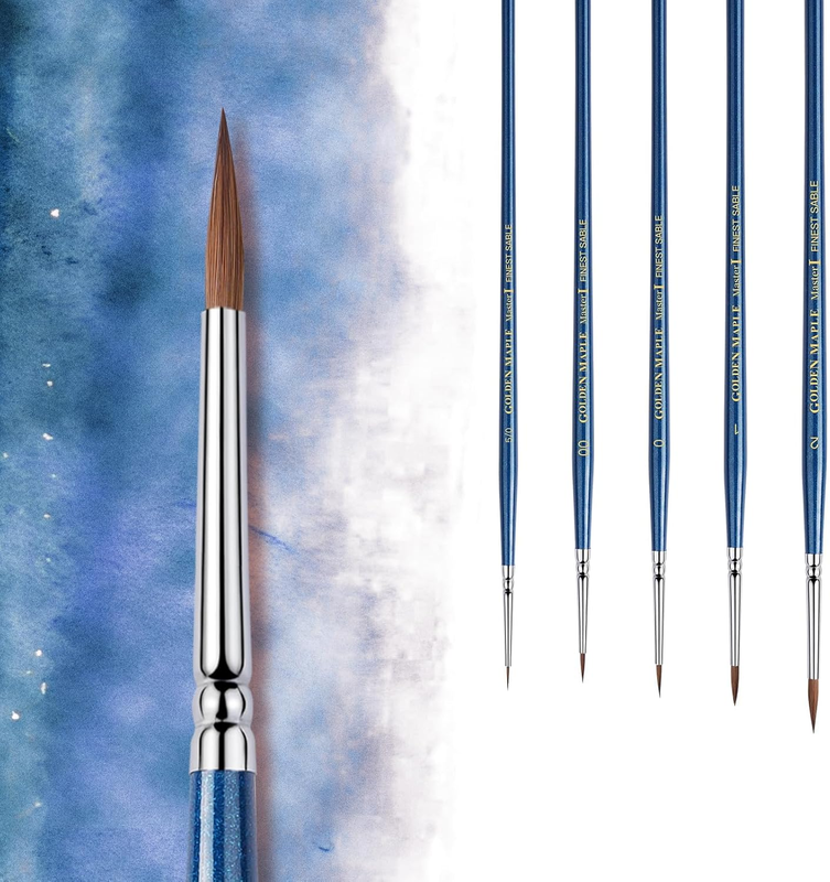 Kolinsky Sable Brushes,  Miniature Paint Brushes Natural Hair Professional Point