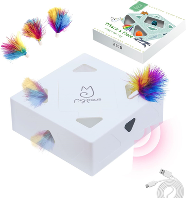 Migipaws Cat Toys, Interactive Automatic 7 Holes Mice Whack-A-Mole, Ultra Fun 4
