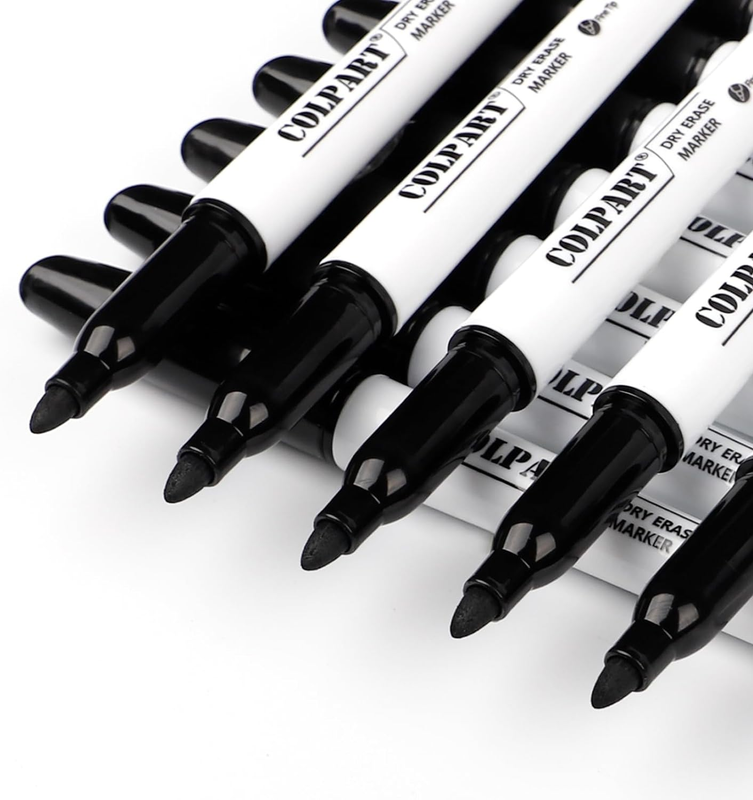Dry Erase Markers Fine Tip - Pack of 90 Black Whiteboard Markers Bulk with Low O