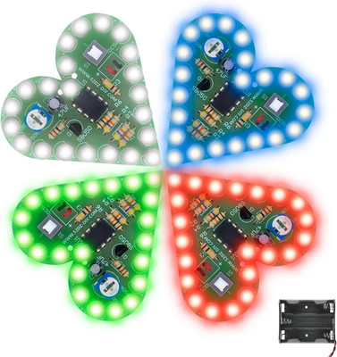 Heart Shape LED Lights Soldering Kit - DIY Electronics for Teens & Adults