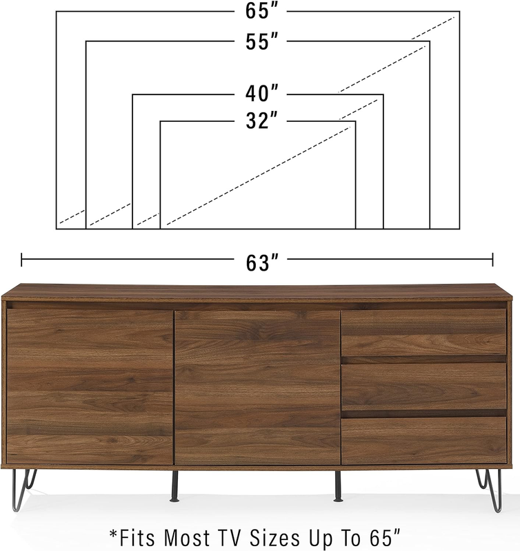 Teagan Record Storage Sideboard, Brown Oak
